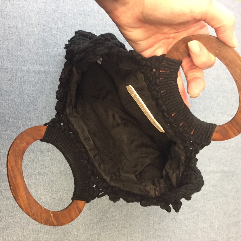 Danielle Nicole Black Fringe Hobo Handbag - image 6